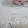 Набор овальных ковриков для ванной Chilai Home с кружевом Inci mint (70х110 см + 55х35 см)