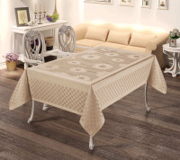 Скатертина Masali жаккардова 160х220 см модель 504 бежева