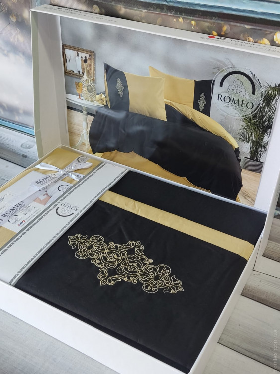 Постільна білизна Romeo Home з вишивкою, модель 7, євро
