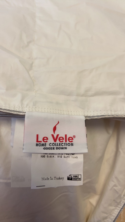 Ковдра Le Vele пухова двошарова 155х215 см (70% пух, 30% дрібне перо)