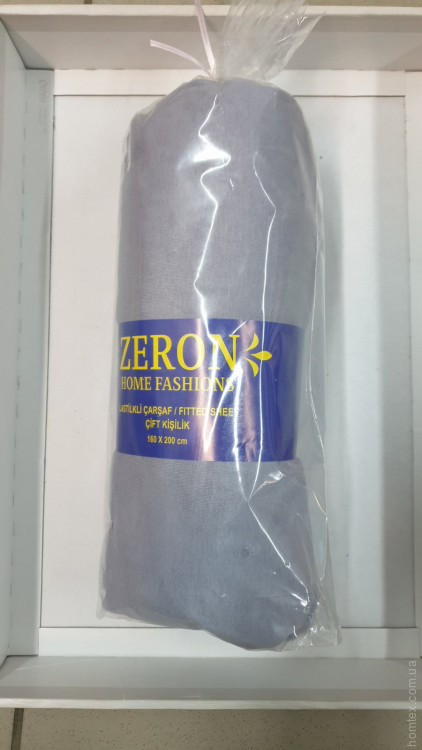 Простынь на резинке трикотажная 180*200 серая (TM Zeron)