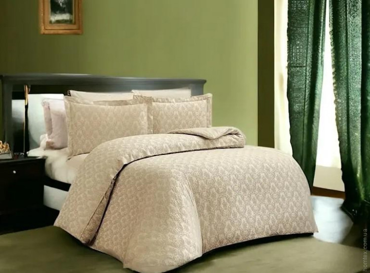 Постільна білизна Maison D'or Emerald beige (бежева) євро