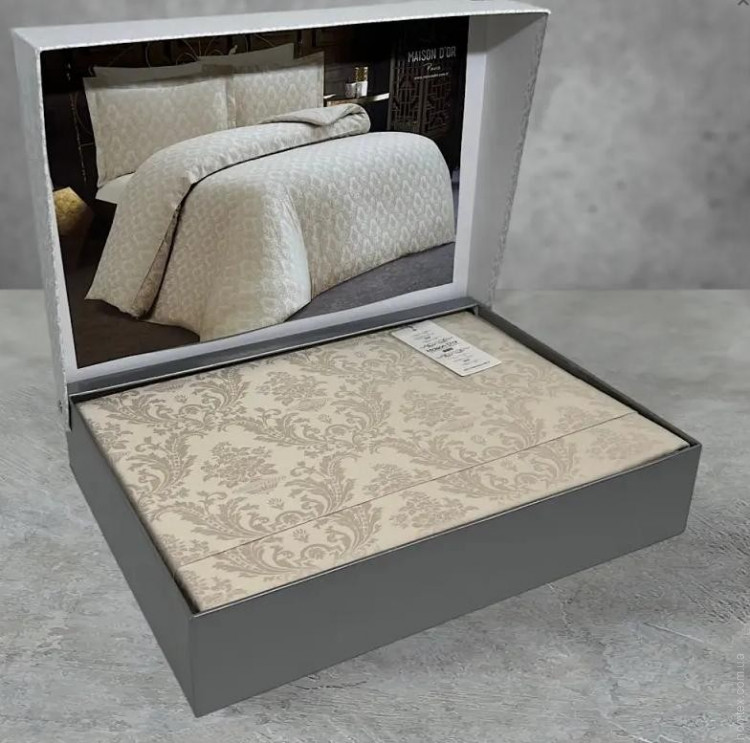 Постільна білизна Maison D'or Emerald beige (бежева) євро