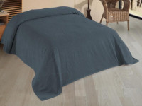 Простирадло махрове Uniko crown home 220x240 см Фламінго сіро-зелене