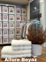 Махровий бамбуковий рушник TAC Allure Bambu white 70х140 см 