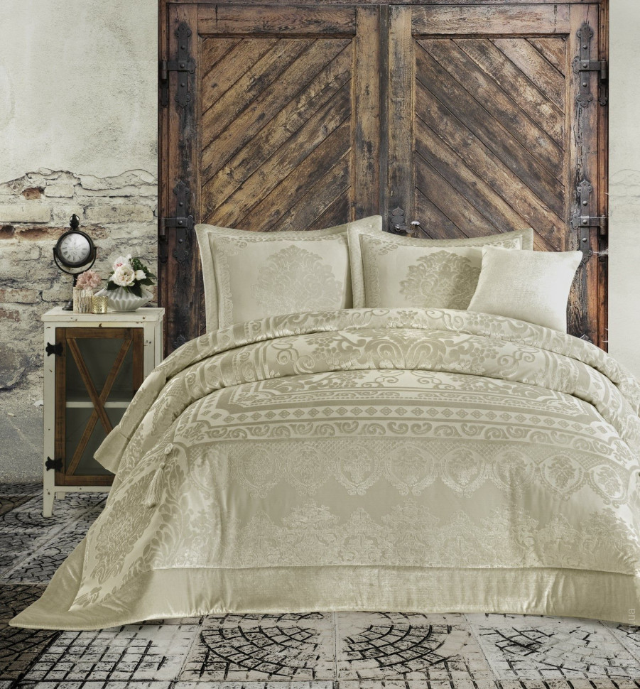 Nabor Cotton Box Velvet Carmela Altin S Pokryvalom I Pledom Evro Kupit V Internet Magazine Homtex