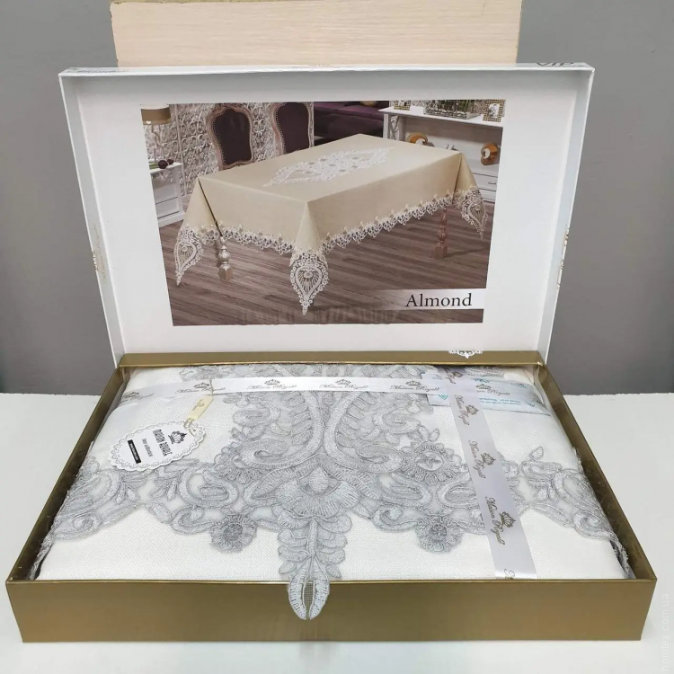 Скатерть прямоугольная Maison Royale Almond Gri 160х220 см 