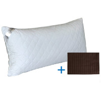 Подушка Руно Spanish Style 40х80 см із сатиновим коричневим наволочкою