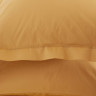 Постельное белье Penelope - Catherine mustard горчичное евро с простынью на резинке (180х200+35 см)