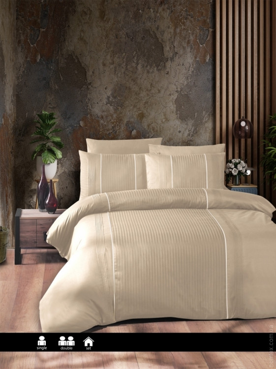 Постельное белье First Choice De Luxe Elegant cappuccino евро