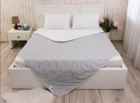 Одеяло махровое Руно Luxury летнее серое 140x205 см. 