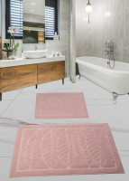 Набор ковриков для ванной комнаты Diva Forest Pudra 60x100+50x60 см