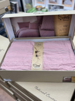 Постільна білизна Sikel Natural Roze варена бавовна євро