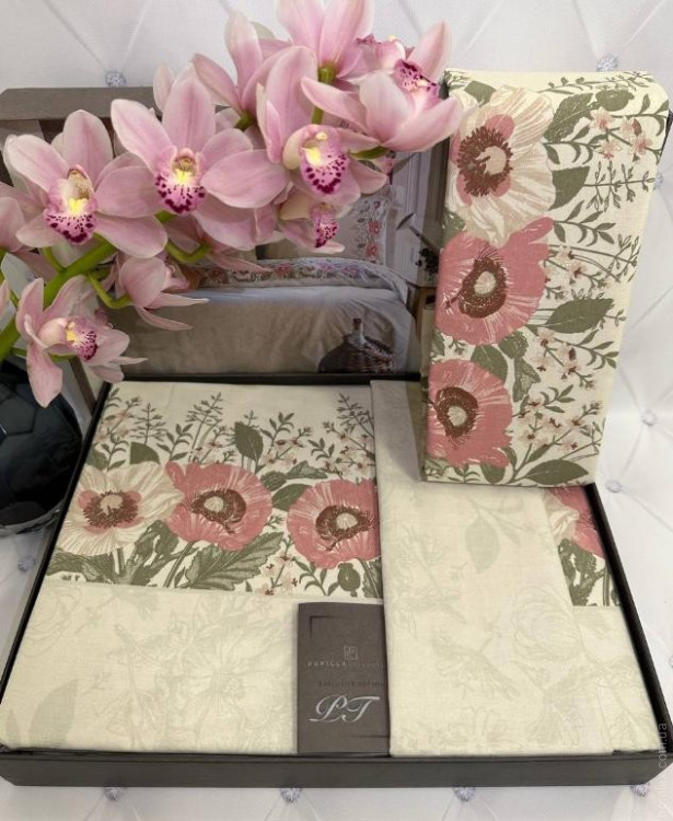 Постільна білизна Pupilla Exclusive Cotton Deluxe Floral євро