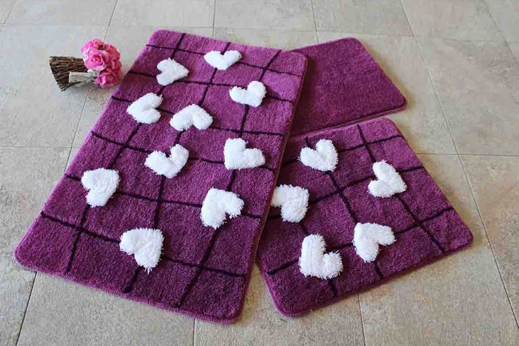Коврик для ванной Chilai Home Kalbim Purple 60x100 см 