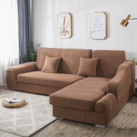 Набір чохлів HomyTex водовідштовхувальний на кутовий диван 3.2 пісочний