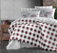 Набор First choice Softness Quilt Set WQ - 9060 Edmon Dark red евро с легким одеялом - покрывалом