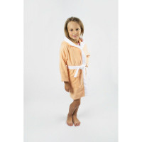 Детский махровый халат Lotus Зайка персиковый 6-8 лет