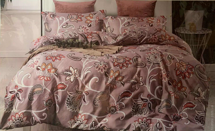 Комплект постельного белья Koloco Bayun 475 розовый евро