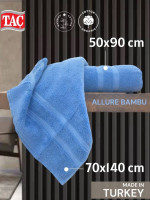 Махровое бамбуковое полотенце TAC Allure Bambu blu 50х90 см 