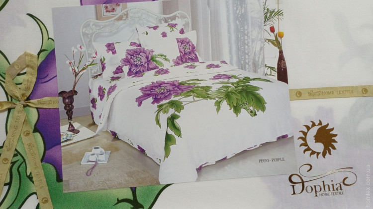 Постельное белье Dophia Peony Purple евро Постельное белье Dophia Peony Purple евро