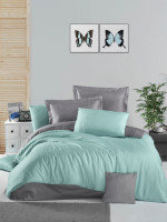Постельное белье VICTORIA PLAIN Sateen Mint-Grey евро