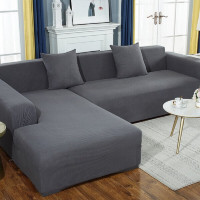 Набір чохлів HomyTex водовідштовхувальний на кутовий диван 3.2 сірий