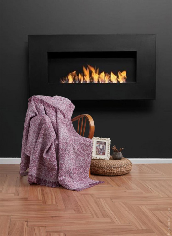 Плед-накидка Eponj Home Buldan Keten - Linen mor фиолетовый 170х220 см 