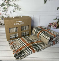 Плед хлопковый Merinos Cozy Life 180x220 см, Orang