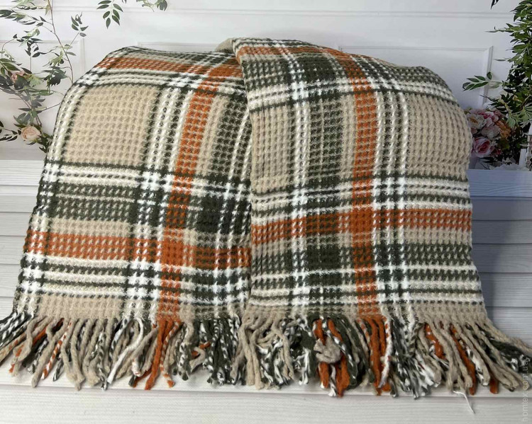 Плед хлопковый Merinos Cozy Life 180x220 см, Orang