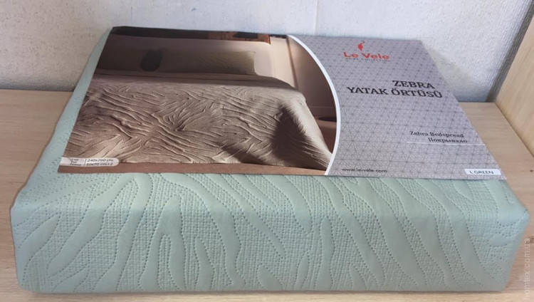 Покрывало Le Vele Zebra 240х260 см мятное