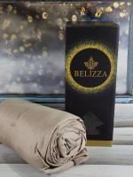 Простирадло на резинці Belizza бежева 160х200 см + 2 наволочки 50х70 см