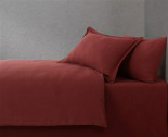 Постельное белье Buldans Agora burnt bordo бордовый евро 