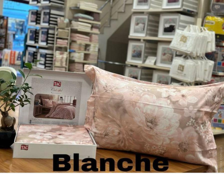 Постільна білизна TAC Digital Blanche pembe (рожева) полуторна