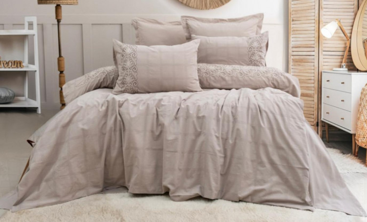 Постільна білизна Saheser Rocco Bej євро 200х220 jacquard