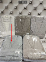 Набор Мужской махровый халат Pupilla + полотенце для лица, модель 4