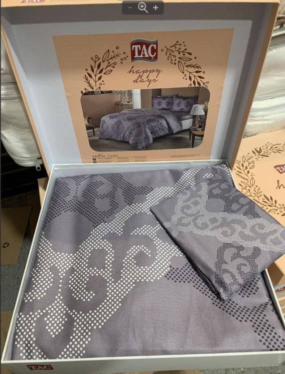Постільна білизна TAC Corette gri сімейна