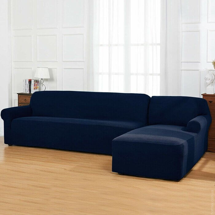 Набір чохлів HomyTex водовідштовхувальний на кутовий диван 3.2 синій