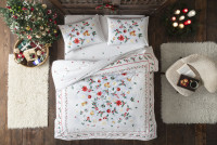 Постельное белье TAC Charm pembe евро люминесцентное