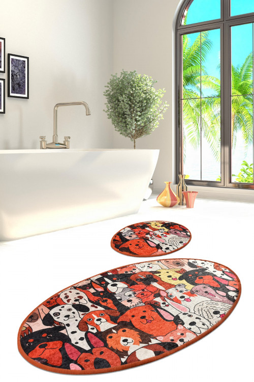 Набор ковриков для ванной Chilai Home Dogs 60x100 см + 50x60 см