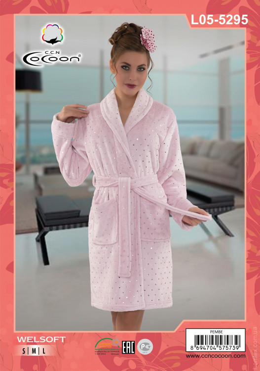 Халат микро (welsoft) Cocoon 05-5295 pembe