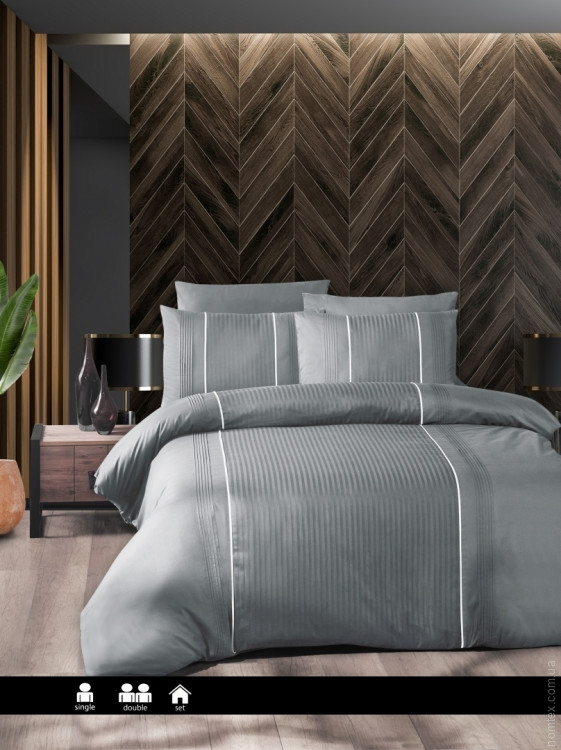 Постельное белье First Choice De Luxe Elegant grey евро Постельное белье First Choice De Luxe Elegant grey евро