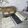 Плед хлопковый Merinos Cozy Life 180x220 см, Blue krem