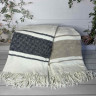 Плед хлопковый Merinos Cozy Life 180x220 см, Blue krem