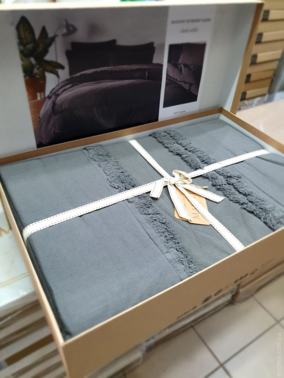 Постільна білизна Majoli Maddox dark solid євро варена бавовна