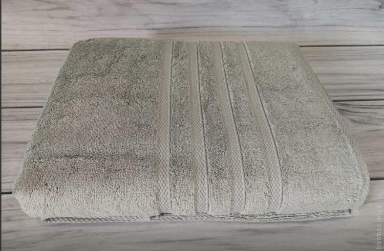 Набір махрових рушників Soft Cotton Boheme з 2 шт (50х100 см + 85х150 см) світло-сірий
