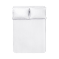 Простирадло на гумці з наволочками Penelope - Celine white білий 200x200 + 50x70 см (2 шт.)