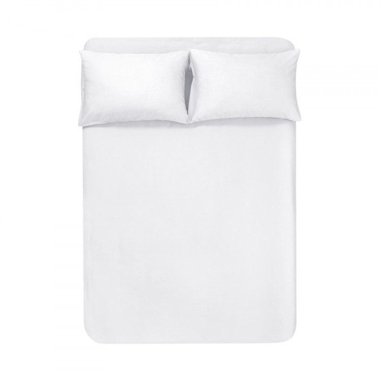 Простирадло на гумці з наволочками Penelope - Celine white білий 200x200 + 50x70 см (2 шт.)