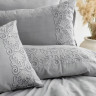 Постільна білизна Saheser Rocco Gri євро 200х220 jacquard