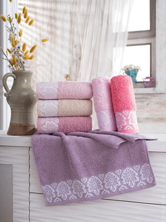 Набор махровых полотенец Sweet dreams Yelpaze из 6 шт. 50x90 см